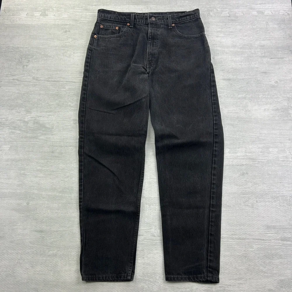 Vintage 90s Levis 550 Jeans Size 36x32 Black Relaxed‎ Fit Tapered Leg Pants